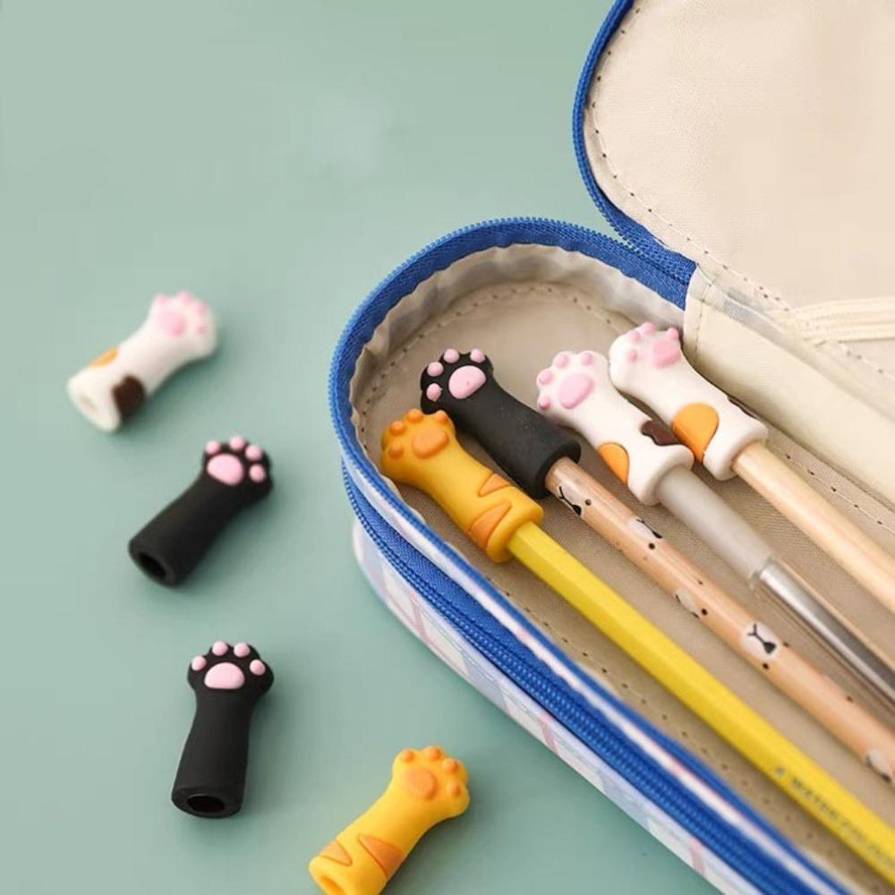 Student Supplies Cat Claw Pencil Cap Silica Gel Pencil Extender New Pen Cap