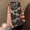 Full screen black heart-shaped mobile phone case suitable for iPhone 17 16 15 14 13 12 11 Pro/ Max/Plus anti-fall and shock