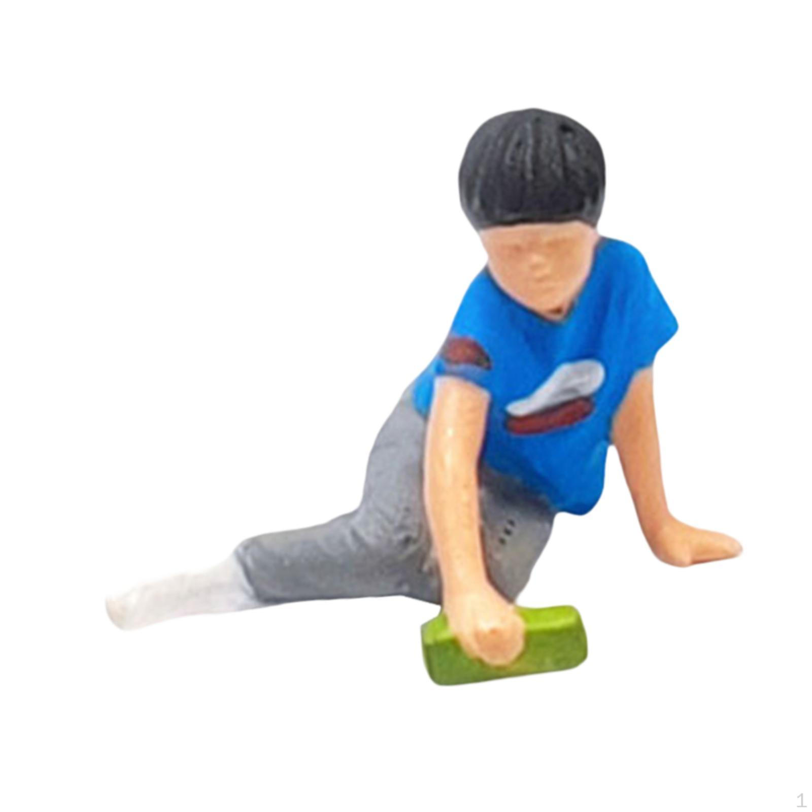 

Масштаб 1/64 Фигурка мальчика для поделок своими руками Песок Украшение стола Крошечные люди Модель Фотография blue shirt