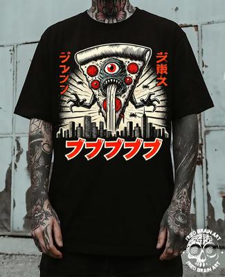 Pizza Monster Kaiju T-Shirt: Unisex Cotton Tee