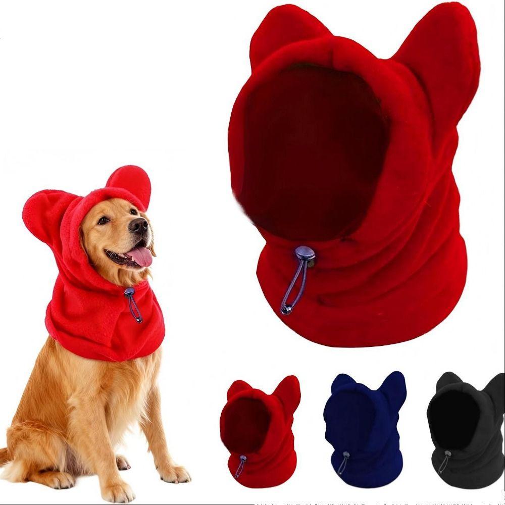 Solid Color Dog Fleece Hats Soft Dog Headgear Pets Supplies Dog Warm Caps Pet Use