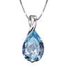 Lindon Trendy Necklace for Women  Jewelry Water Drop Shaped Aquamarine Pendant Neck Ornament Engagement
