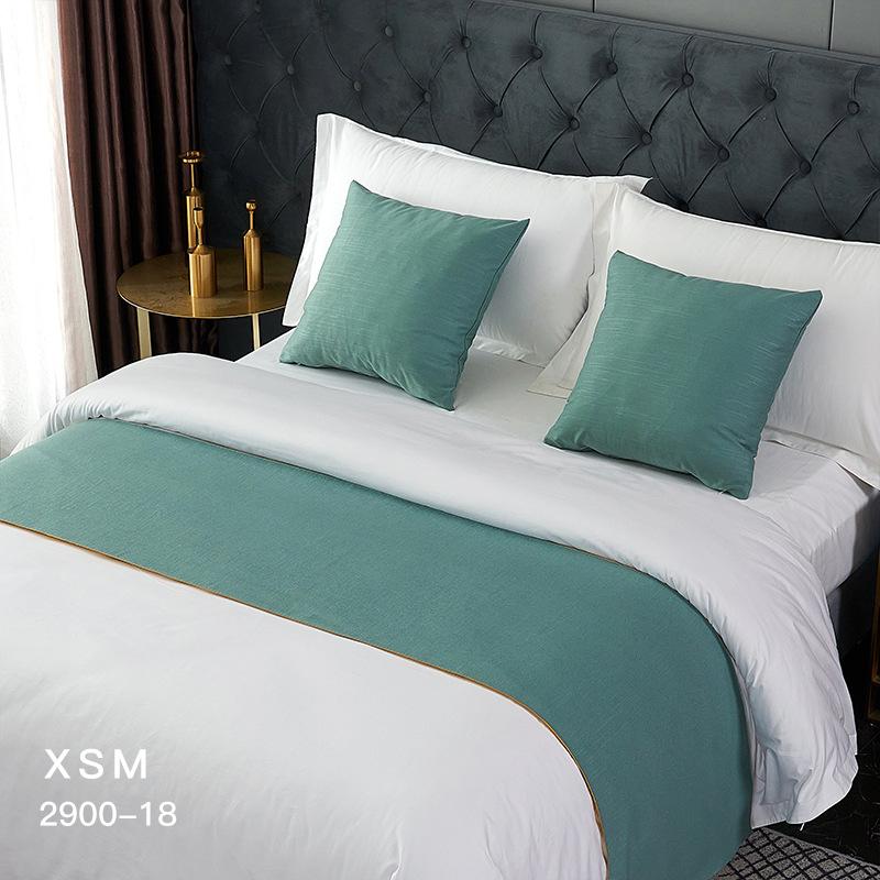 Alergări de pat nordic de culoare solidă, simplitate, bumbac, lenjerie de rulare, aleargă pentru cameră de nuntă, husă pentru steagul de pat, decorare pentru hotel, prosop coadă de pat