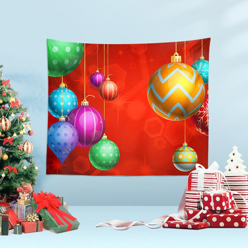 Christmas Tapestry Cross-border New Christmas Party Hanging Cloth Santa Claus Background Fabric