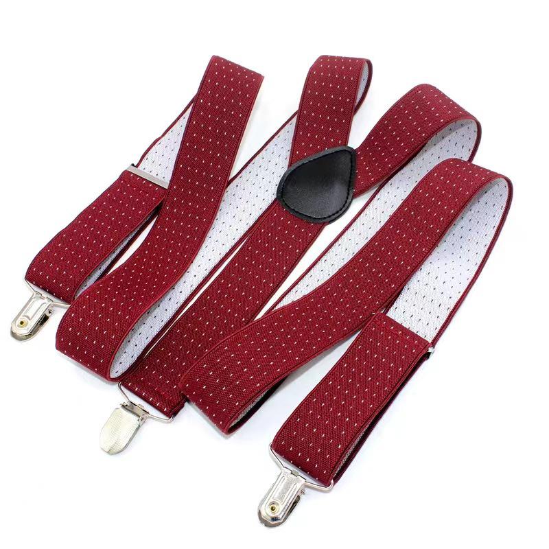 Adjustable Elastic Suspenders for Men & Women - Non-Slip Three-Clip Straps for Formal or Casual Wear
