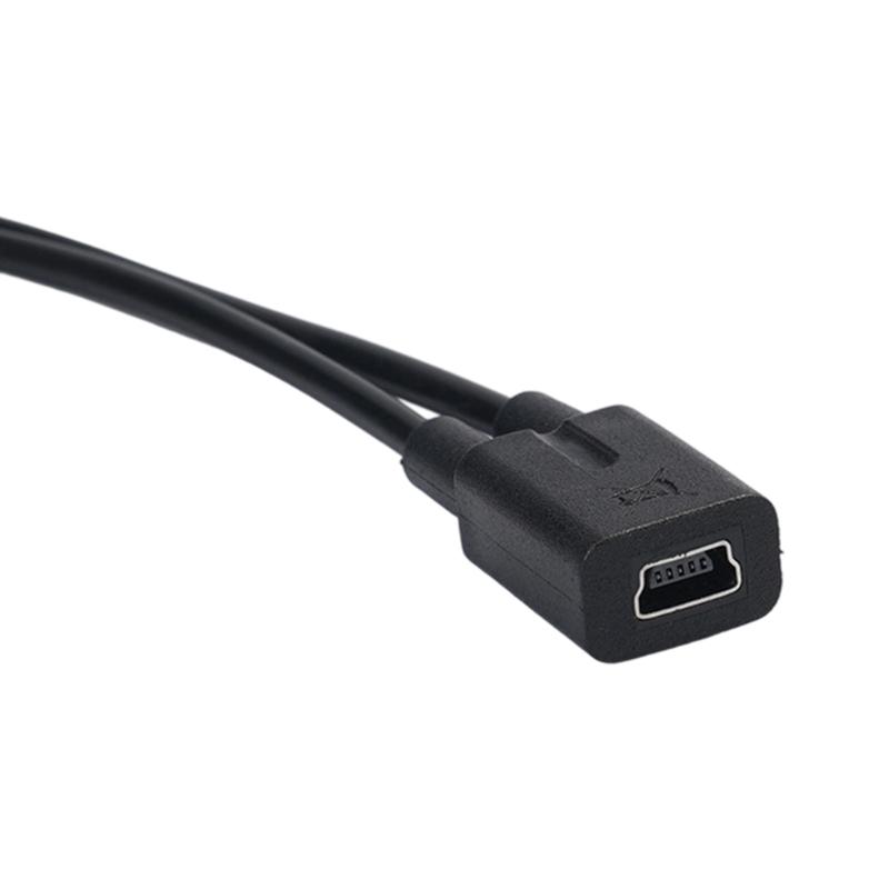 25cm Mini USB 5P Female To Type C Male With Mini USB 5P Male Charging Cable Cord For Phones And Tablets Various Devices