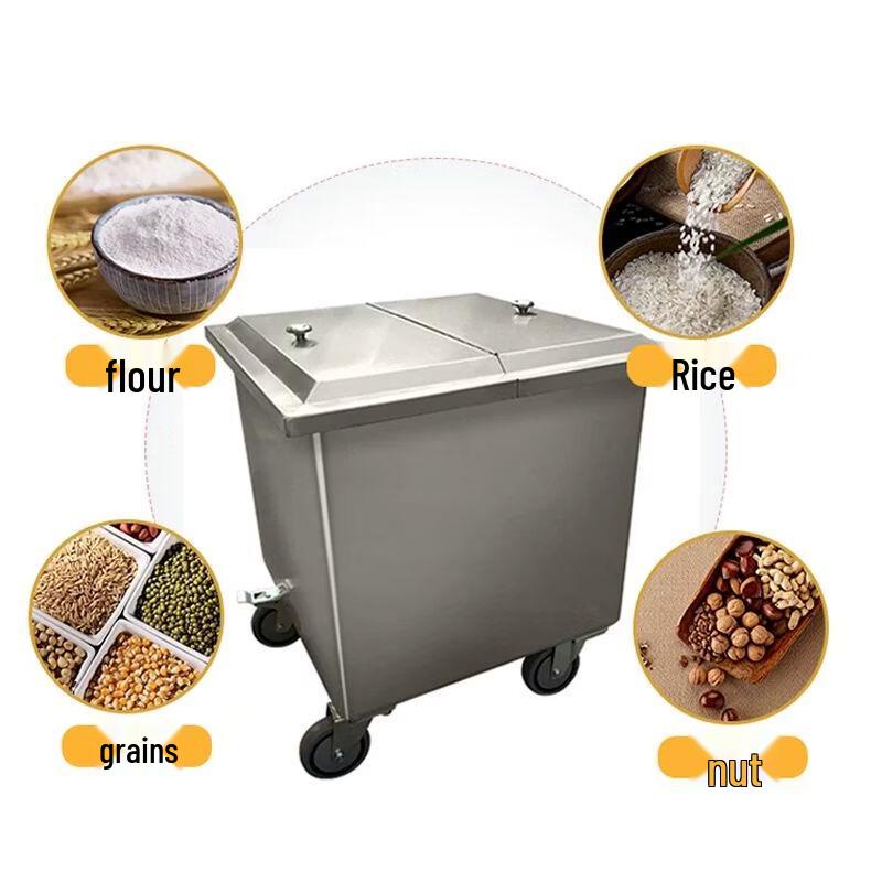 Commercial Stainless Steel Rice and Flour Storage Bin
