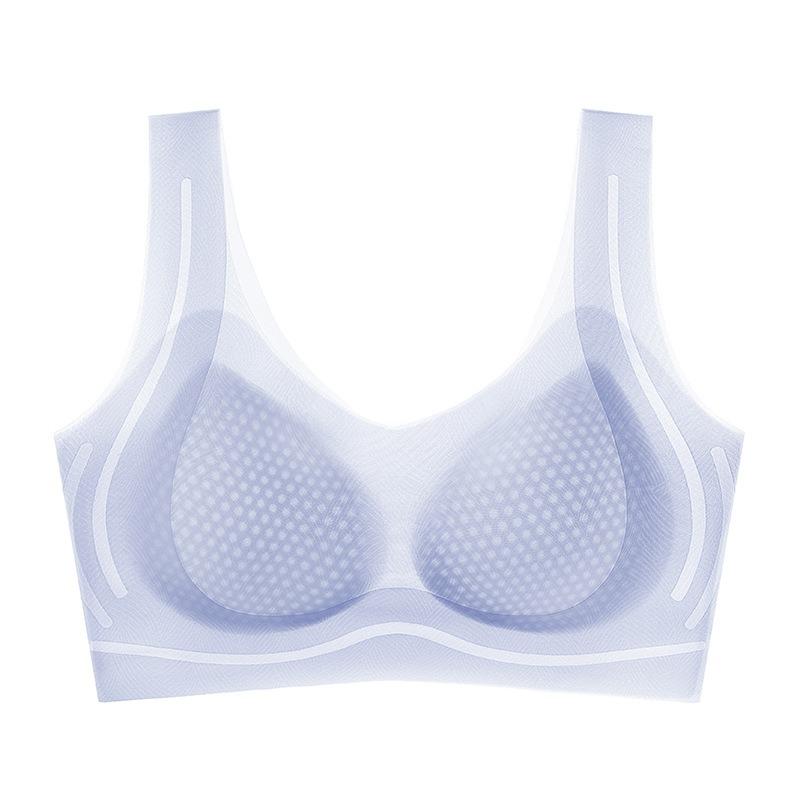 Women Wireless Racerback Lightweight Breathable Seamless Comfort Push Up Bra