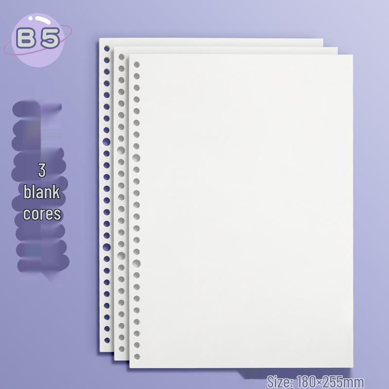 B5/A5 Loose-Leaf Leather Notebook with Removable Buckle - Perfect for Postgraduate Students