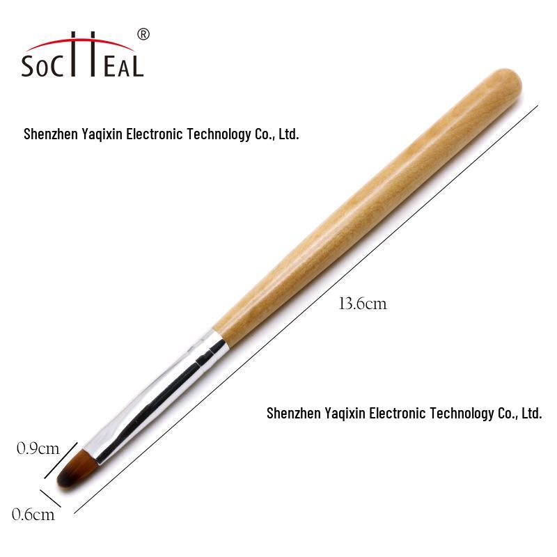 Dřevěná rukojeť Stříbrná tuba Štětec na nehtové umění pro fototerapii