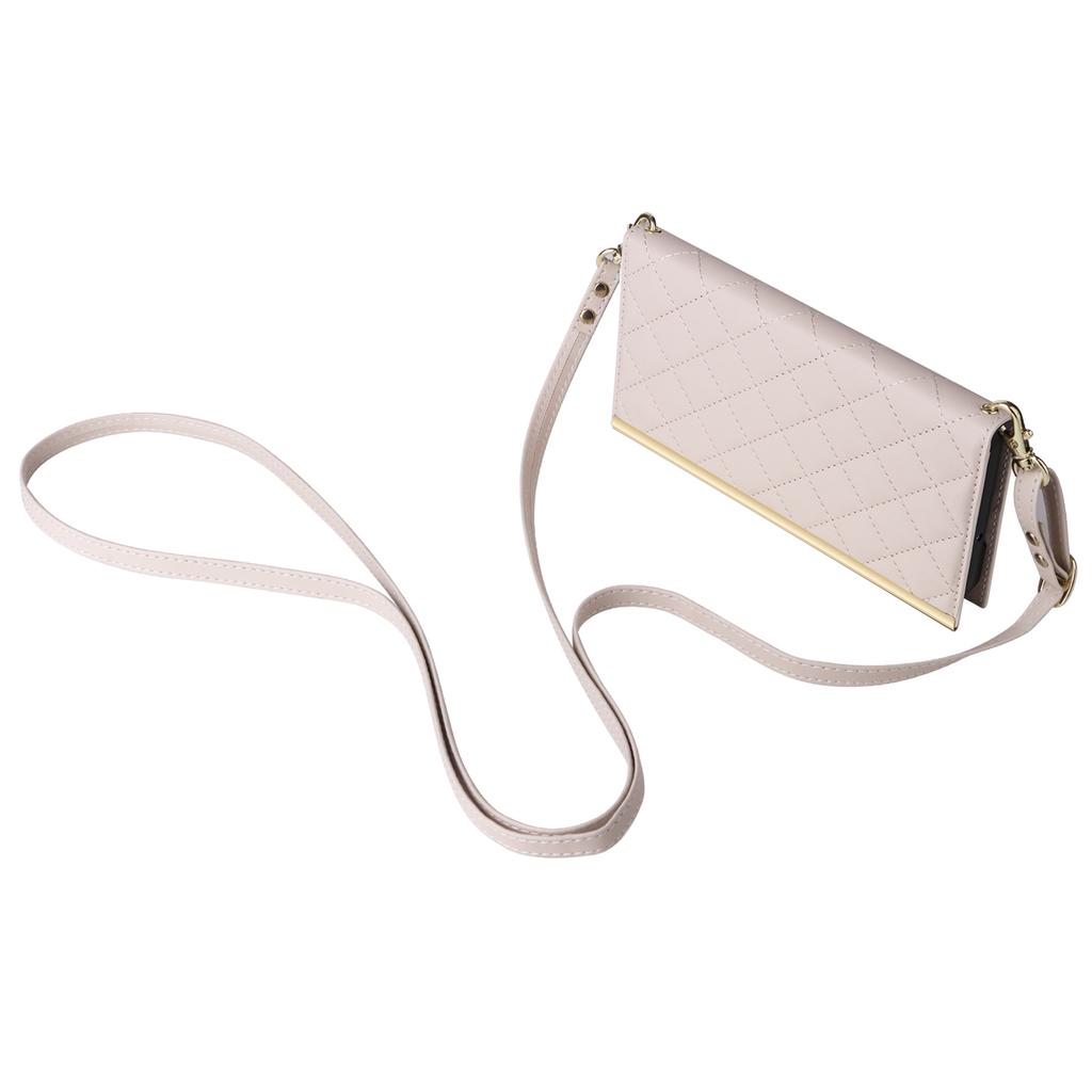 Etui do Samsung Galaxy S24+ z przyssawką, portfel ze skóry PU, pokrowiec na telefon z paskami