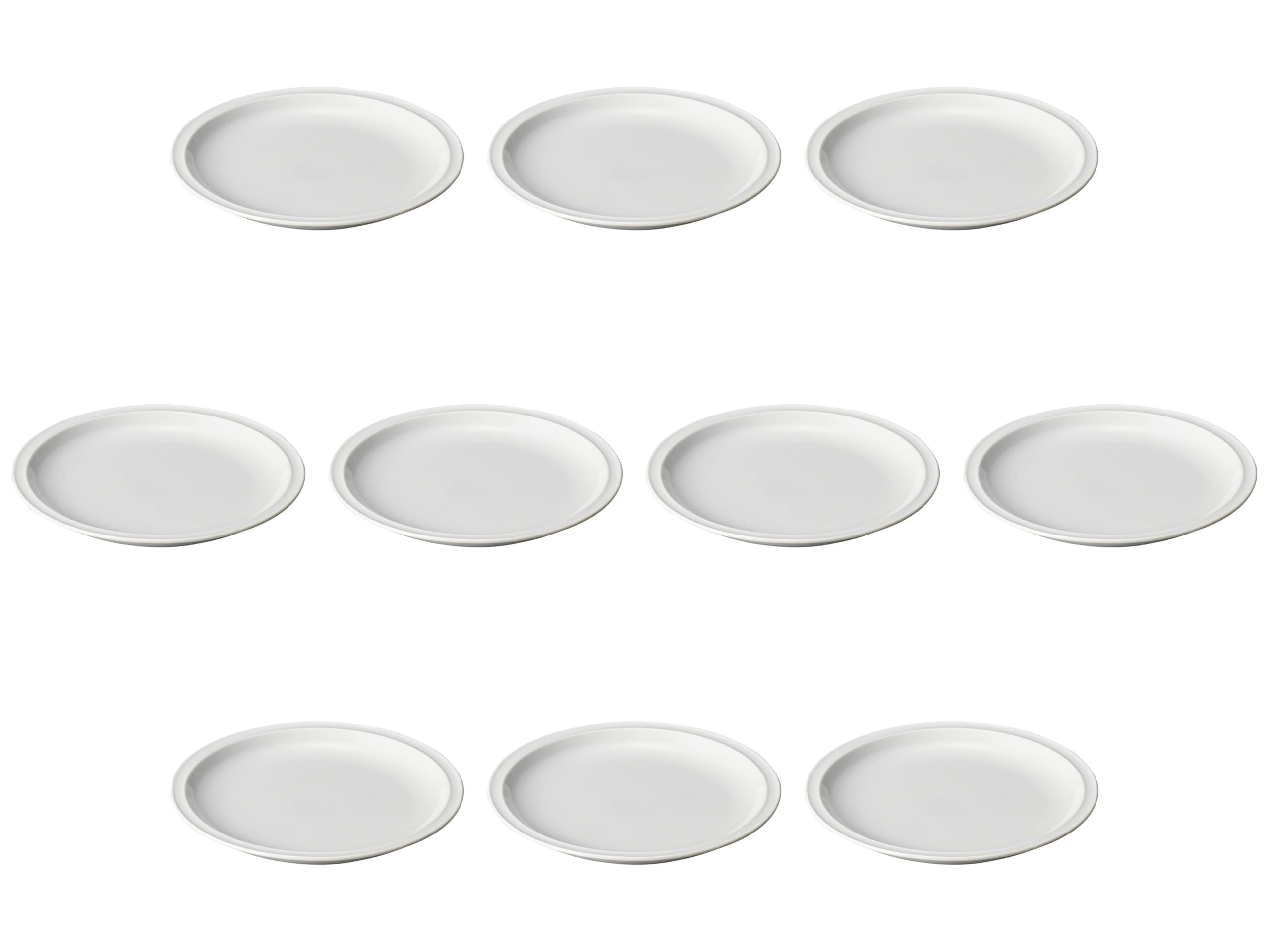 

Set of 10 SIRO Plates 16 x 2 medium plates Setomonohonpo [16.3 cm] Western-style белый