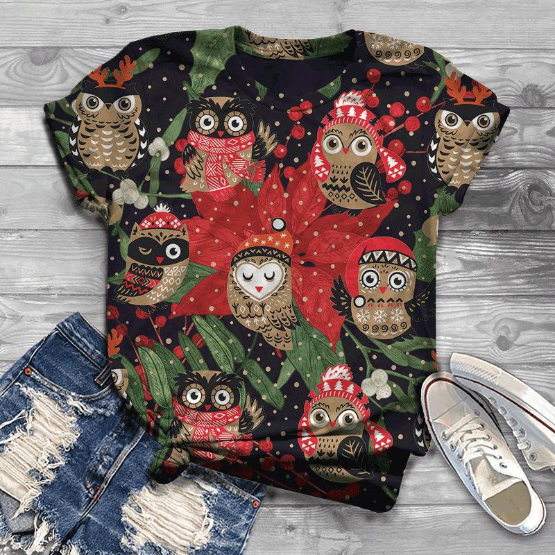 Women's Clothing Series New Summer 3D T-shirt Printed Round Neck Summer Women's T-shirt