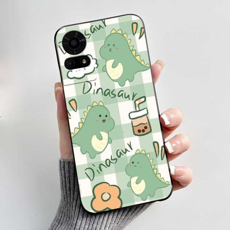 Cute Case For TCL K23 / TCL K24 Funda TCL 50 LE T510SPP Capa Printing Shell Protective Cover Soft Silicone Cartoon Black Casing