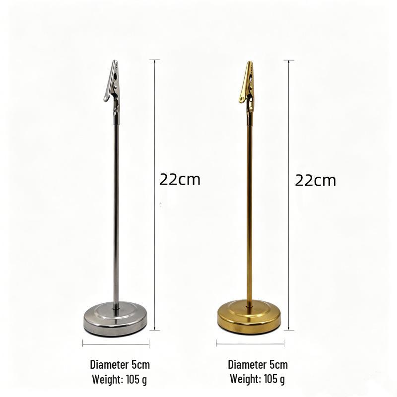Vertical Menu Holder & Table Card Display Stand with Alligator Clip for Hotels & Restaurants