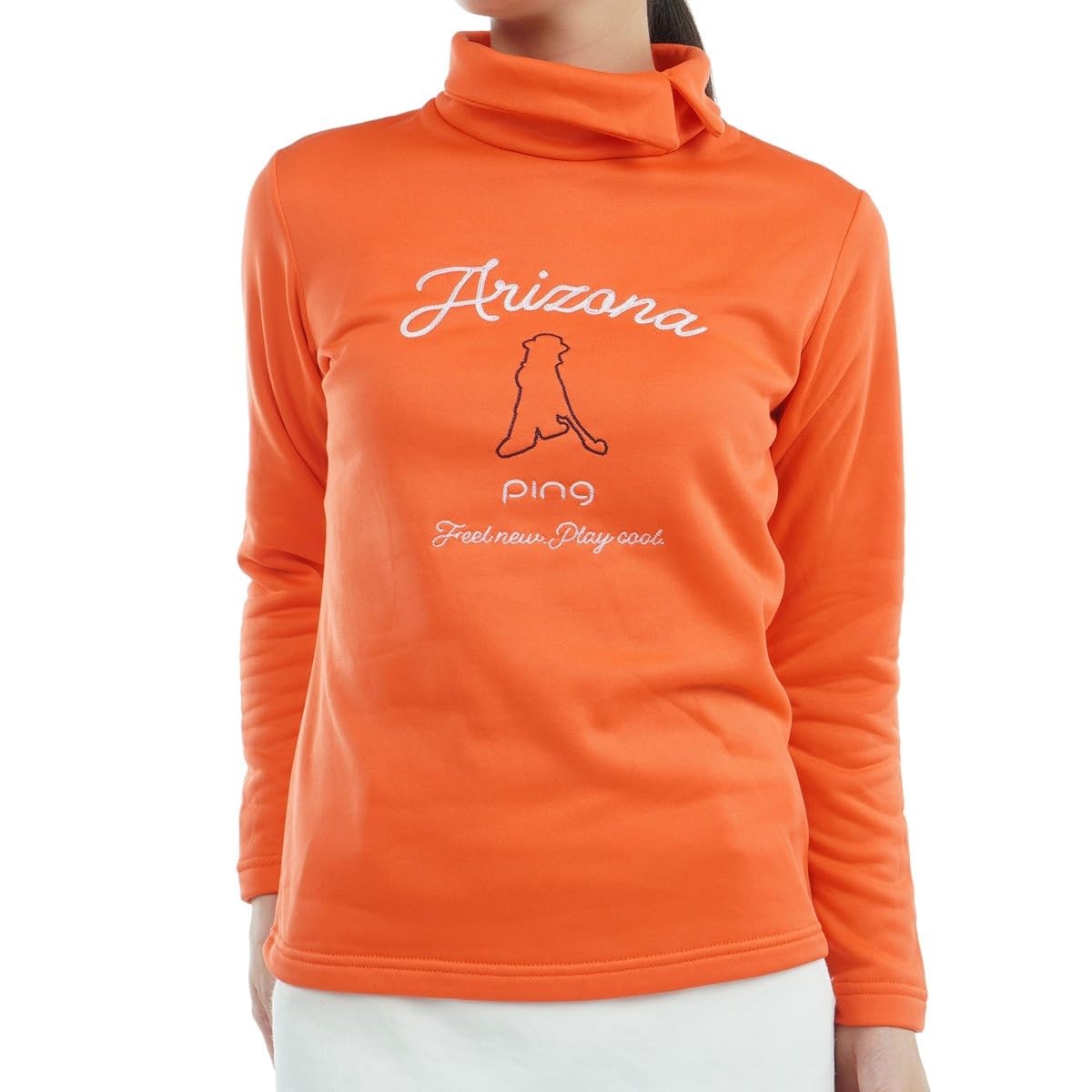 

PING Apparel Long Sleeve High Neck Shirt PING Brushed Golf Undershirt S Women s (Mr. Fleece) / / 622-4266002 150_Orange