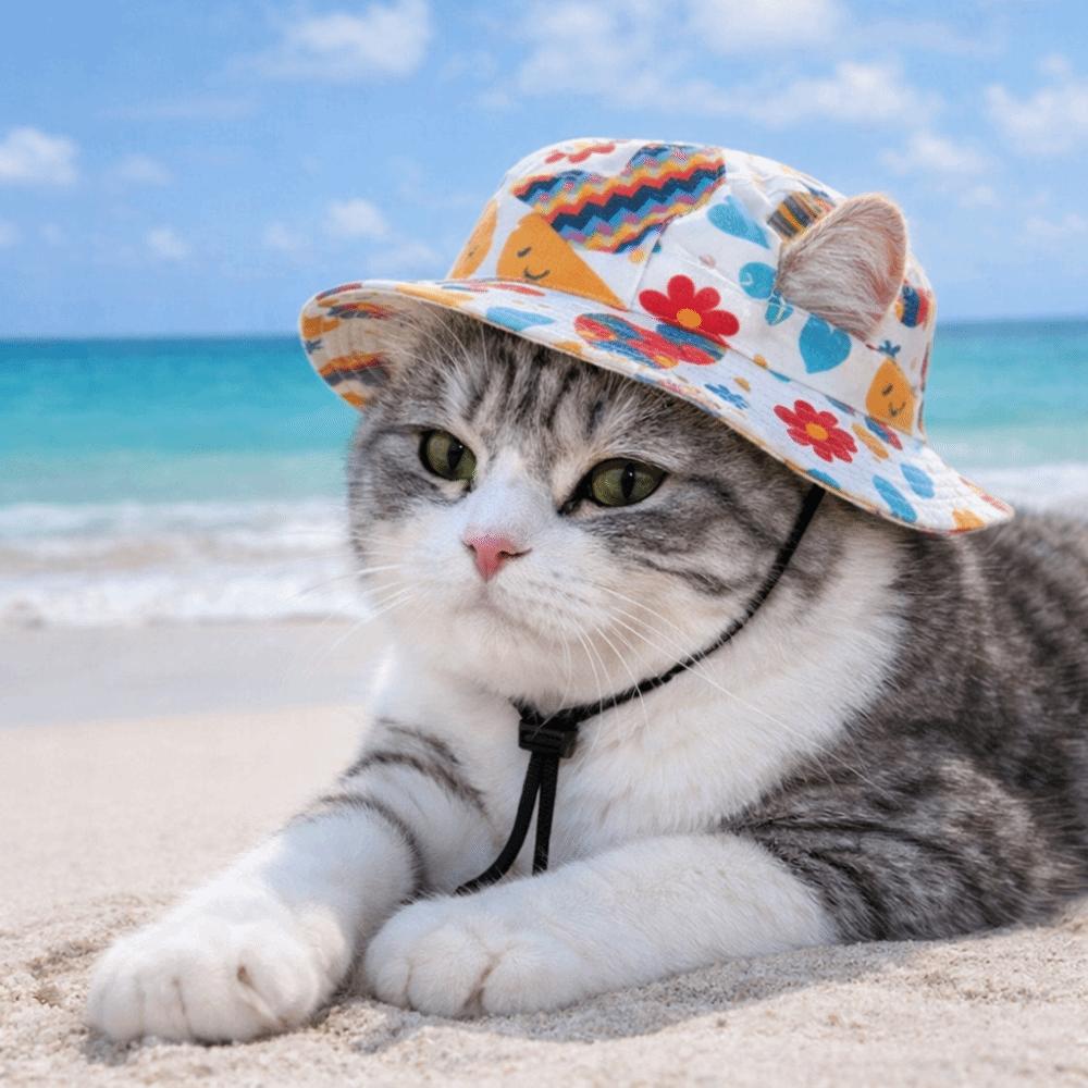 Breathable Pet Sun Hat Adjustable Dog Sunscreen Hat Fashion Pet Baseball Cap  Outdoor Travel