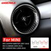BCJ1 Carbon Fiber for Mini Cooper Hardtop R56 Clubman R55 R57 Accessories Car Side Center Air Outlet Vent Cover Sticker Interior Trim
