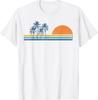 Retro 70s Sunset Palm Trees Vintage Tropical Beach Graphic T-Shirt