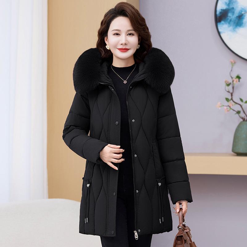 

Новые женские куртки с хлопковой подкладкой для женщин среднего и пожилого возраста, средней длины, для пожилых, больших размеров, куртки для мамы, зимние пальто, куртки с хлопковой подкладкой XXXXL