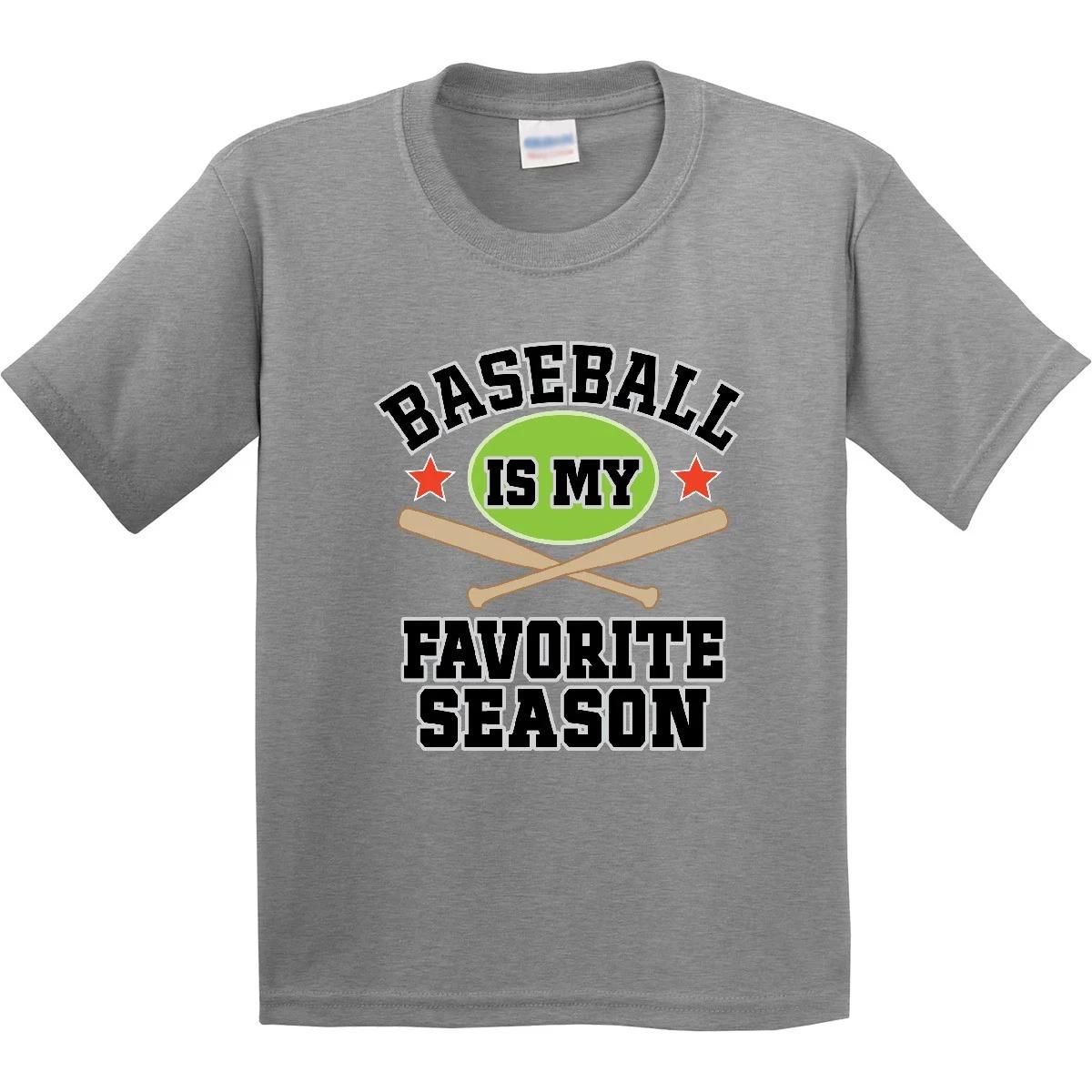 

Inktastic Baseball Is My Favorite Season Youth kids boys T-Shirt Team Future Clothing Tee 110