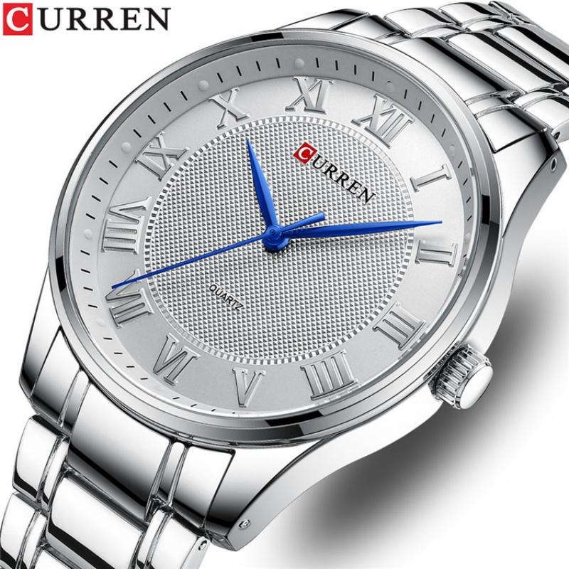 CURREN 8409 Fashion Casual Men's Watch, Water-resistant Business Quartz Wristwatch with Stainless Steel Strap