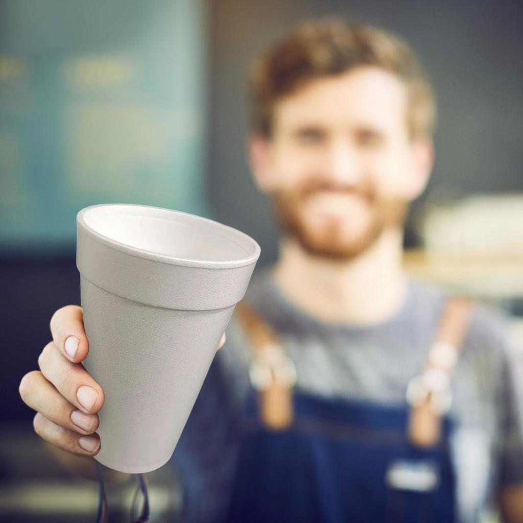 Disposable Coffee Foam Cup Milk Tea Beverage Takeaway Foam Cup Polystyrene Foam Cup