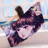 Pretty Girl Bath Towel Microfiber Soft Water Absorbing Breathable For Girl Kids Decorative Cartoon Beach Towel