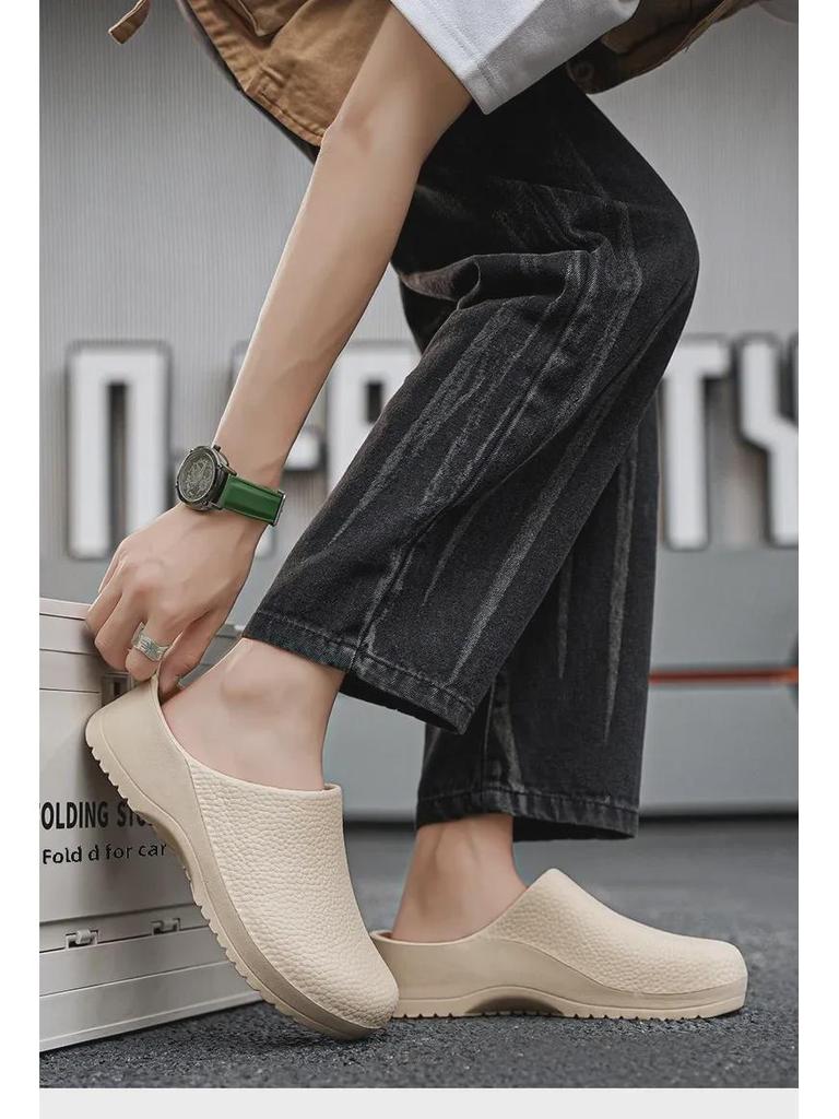 Chaussons de chef imperméables grande taille, chaussures d'infirmière tendance, pantoufles d'été pour couples