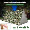 PE-Notfallschlafsack, Camouflage, wasserdicht, tragbar, Survival, 120 x 200 cm, Schlafsack für Outdoor-Camping, Wandern, Abenteuer