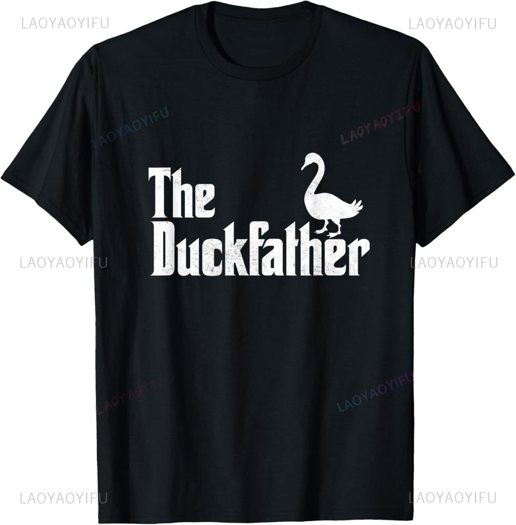 The Duck Father Duck Lover Quack Dad Fathers Day Goose Lover Tshirt Unisex Summer Streetwear Tops Graphic T Shirts Camisas