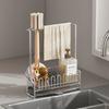 Sponge Holder 304 Stainless Steel Kitchen Countertop Dishcloth Drain Rack Sink Storage Rack