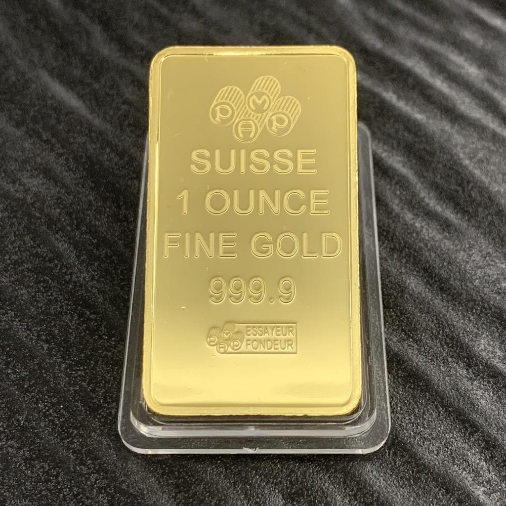Swiss Goddess of Wealth Commemorative Gold Bar Badge