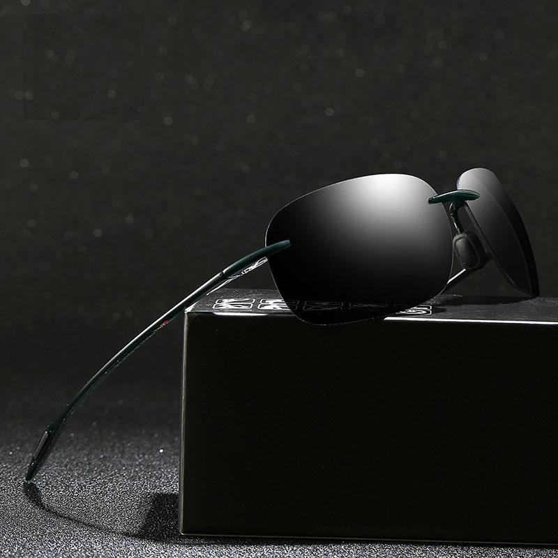 New Men's Rimless Sunglasses Sport Driving Sunglasses Ultra Light Rimless Glasses