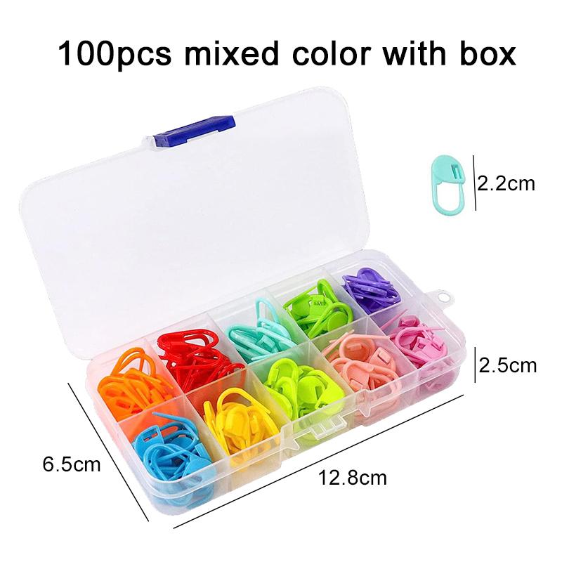 10~200pcs Marking Buckle Plastic Weaving Tools Colored Pin Mini Knitted Hook Lock Household DIY Sewing Tool Accessories TMZ