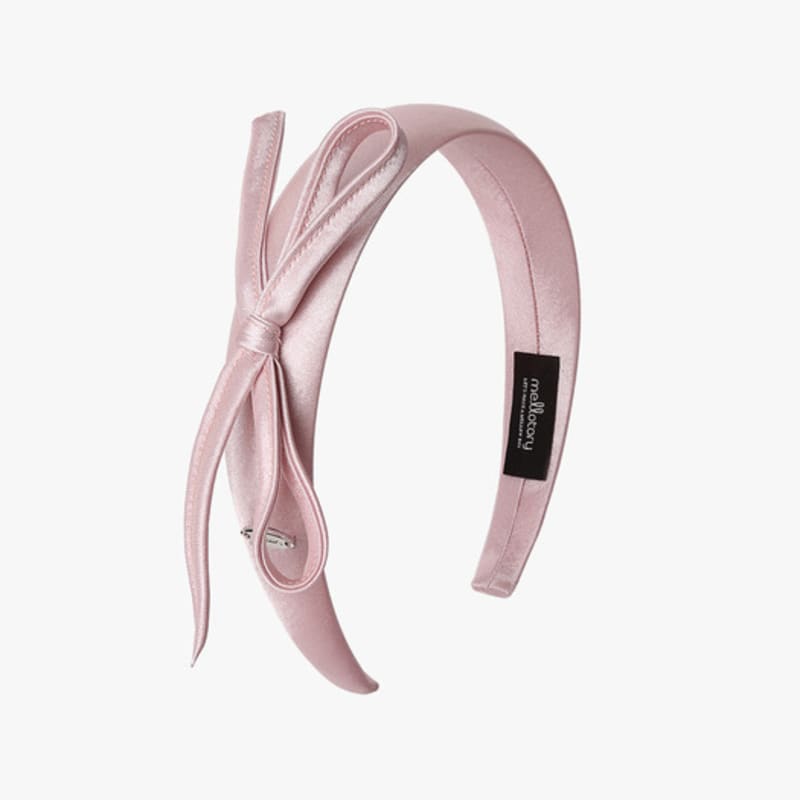 Mellotory Wide Ribbon Satin Hairband (light Pink)