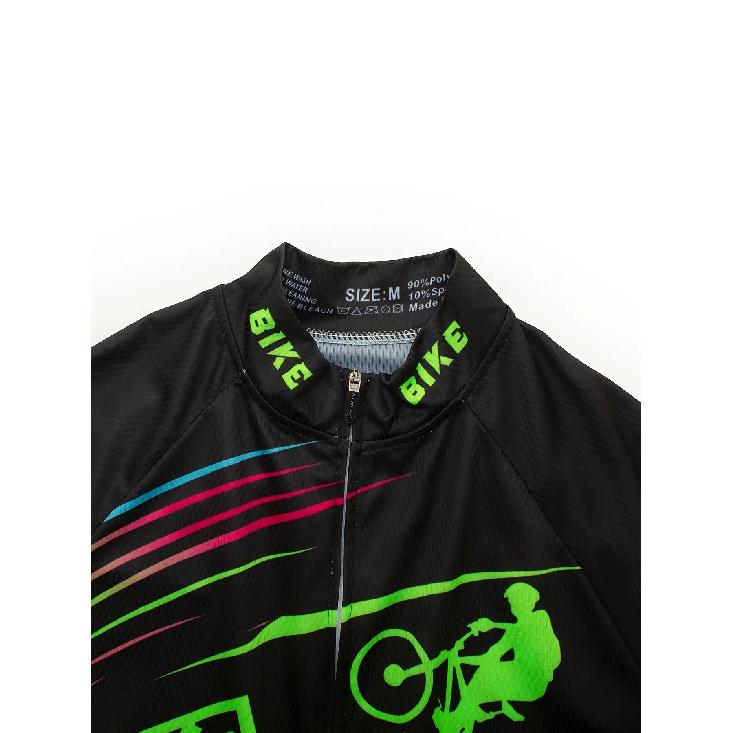 Men'S Cycling Jersey - High-Elasticity Knit Fabric with Reflective Back Design, Breathable Moisture-Wicking Fabric for Road & Mountain Biking,