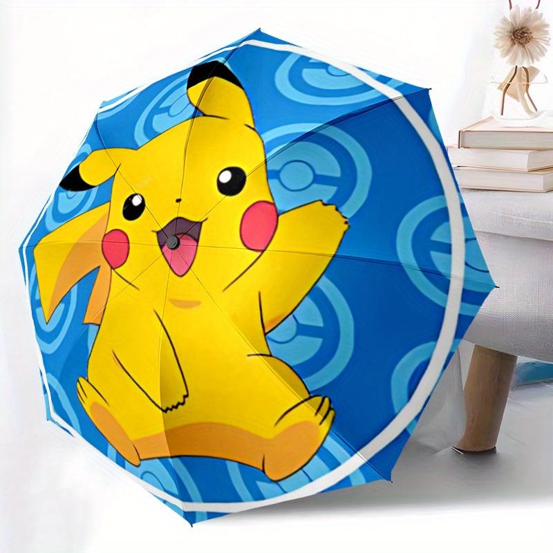 Pikachu Pokémon Automatischer Regenschirm Kompaktes Faltbares Design, Strapazierfähiges Material für den täglichen Reisebegleiter für den Außenbereich a0822023