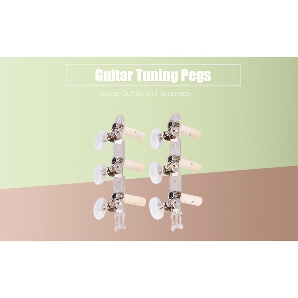 3L 3R Layout Guitar Tuning Pegs Silver Color Classical Guitar Tuning Keys For Guitar Parts