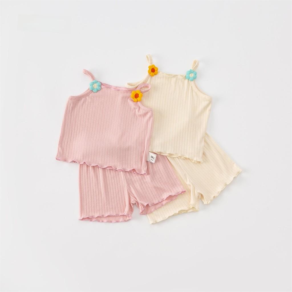 Toddler Girl Twopiece Summer Outfit With Cotton Blend For Warm Weather