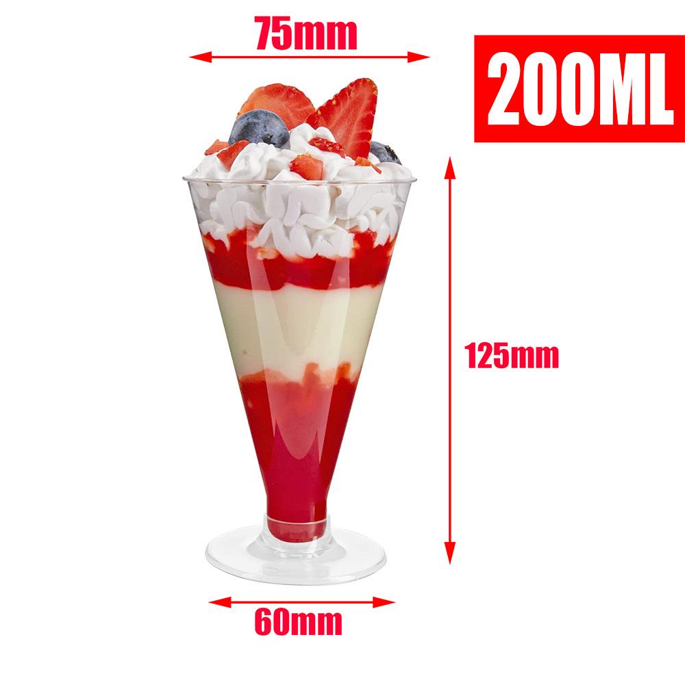 Disposable High-Stemmed Champagne Flute, Dessert Cup, Red Wine, and Cocktail Glass