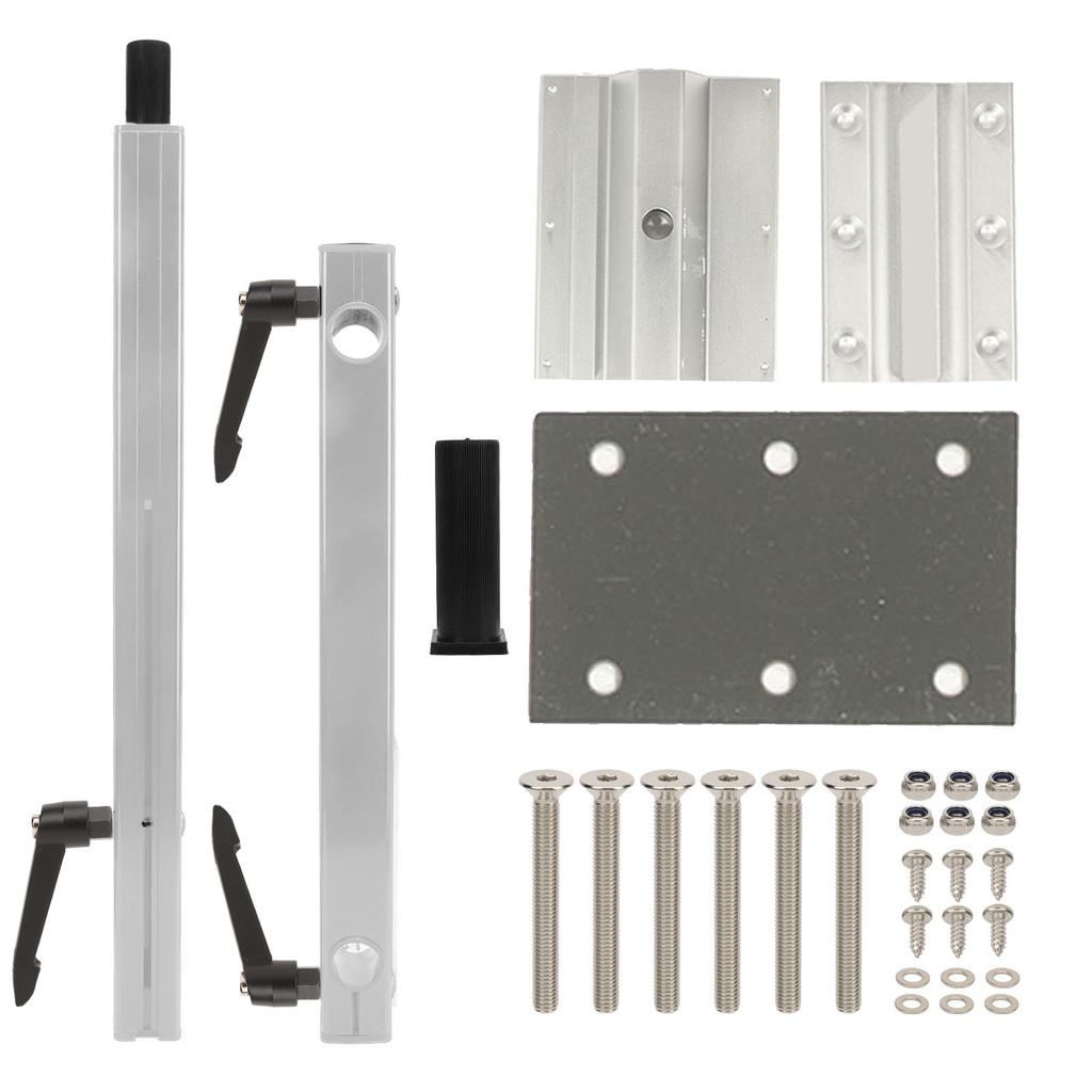 Removable Table Leg 360 Degree Rotation Height Adjustable Aluminum Alloy for Yachts RV Motorhome Silver