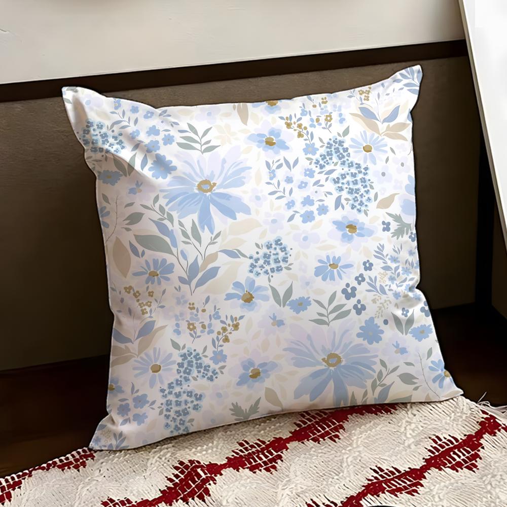Fine Art Petal Illustration Cushion Cover Reversible Soft Durable Pillow Cover Home Car MultiScene Use for Daily Comfort
