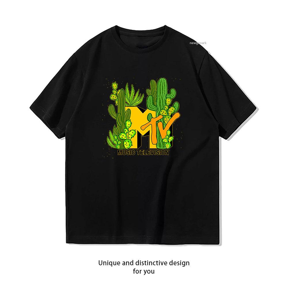 

MTV Cacti Galore Music Television Classic TShirt Women Unisex Casual cotton printed t shirts streetwear tops tee Shortsleev 3XL