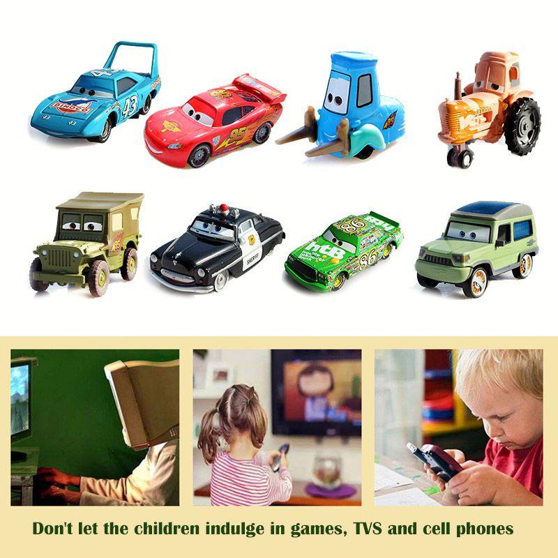 Cars Childrens Toy Car Alloy Car Mcqueen Mc Uncle Car King Sheriff Roadblock