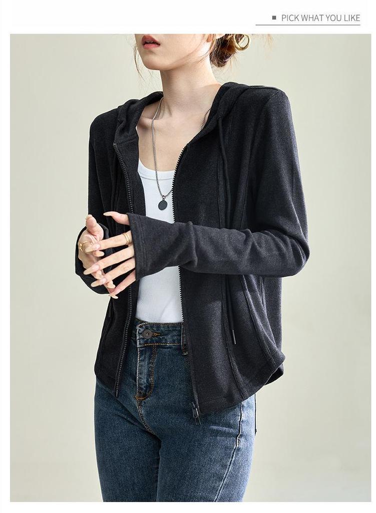 Women's Versatile Zip-Up Hoodie Cardigan - New 2026 Autumn Arrival, Slimming and Stylish Sweatshirt Top