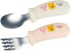 Skater Baby Silicone Spoon and Fork Ages 12 Months and Dishwasher Disney Winnie the Pooh Petit Friends Easy-Grip Set, 11cm, Up, Safe, SHSF1-A