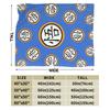 Goku Kanji DBZ Velvet Throw Blanket Blankets for Home Bedroom Lightweight Quilt,