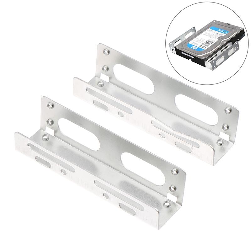 2Pcs 3.5 To 5.25 Optical Drive Expansion Holder Hard Drive Rack Bracket Caddy Bay For Ssd M.2 Hdd Desktop Hard Drive Bracket