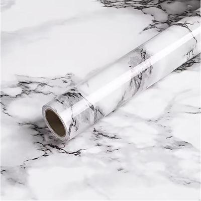 Waterproof Wallpaper Self-adhesive Marble Decorative Film Cabinet Wardrobe Door Desktop Furniture Renovation Wall Stickers